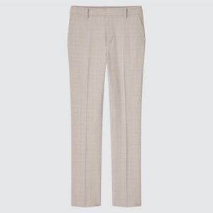 Uniqlo Smart Ankle Pants - Checked beige